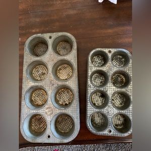 Vintage metal cupcake pans